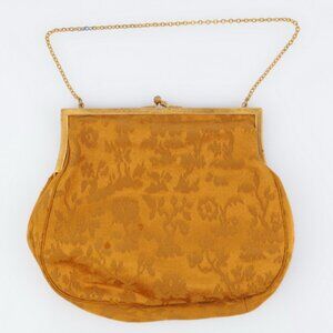 Vintage Golden Silk Tapestry Handbag - 1930s